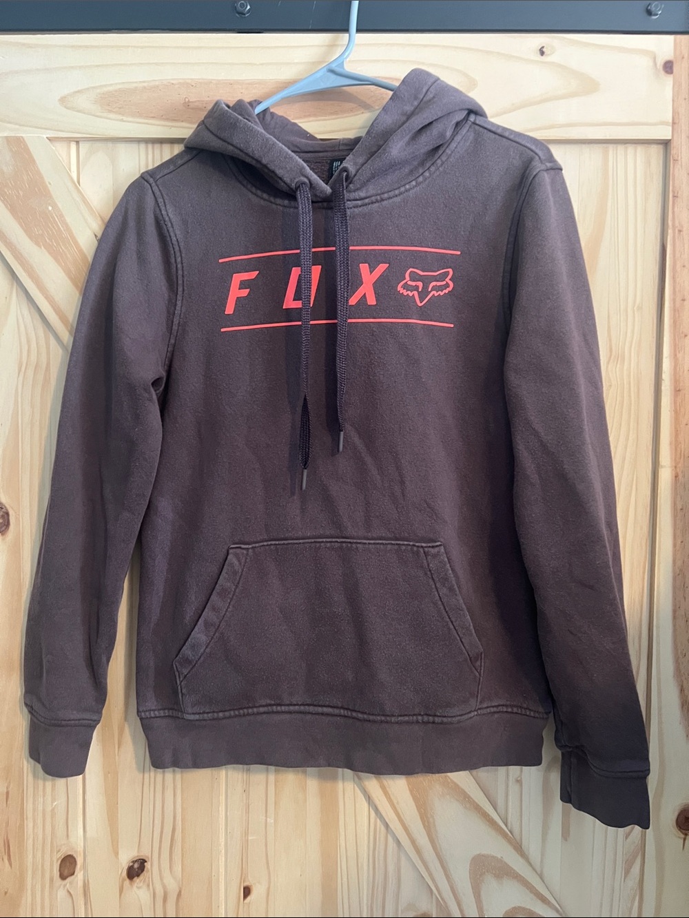 Fox maroon Hoodie with Red Fox Logo
